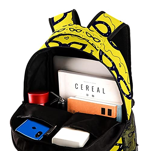 Sac à dos de voyage pour enfants et garçons jaune style décontracté - 4
