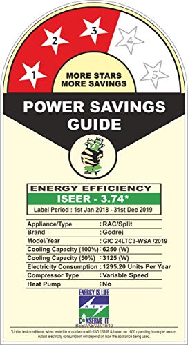 Image of (Renewed) Godrej 2 Ton 3 Star Inverter Split AC (Copper AC 2T GIC 24LTC3-WSA Split 3S White)