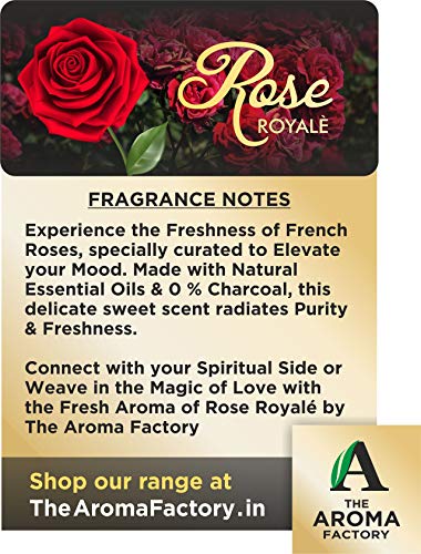 Image of The Aroma Factory Fresh Active,Rose & Loban Agarbatti for Pooja,Luxury Incense Sticks,100% Herbal Fragrance Agarbathi, 0% Surphates (Bottle Pack of 3x100g)