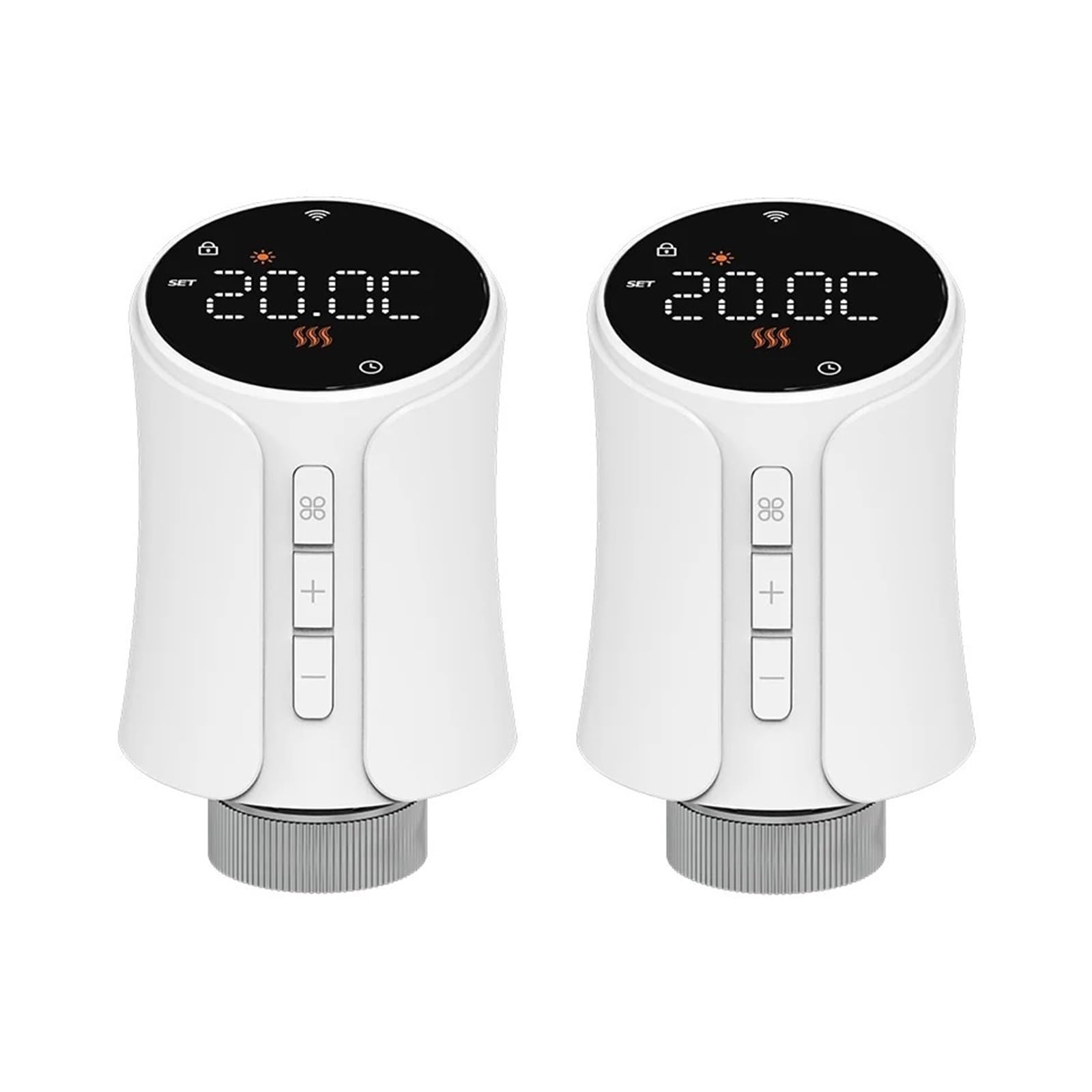 Tuya Smart WiFi/ZigBee Thermostatic Radiator Valve Heating Programmable Remote Temperature Controller(2pcs-wifi)