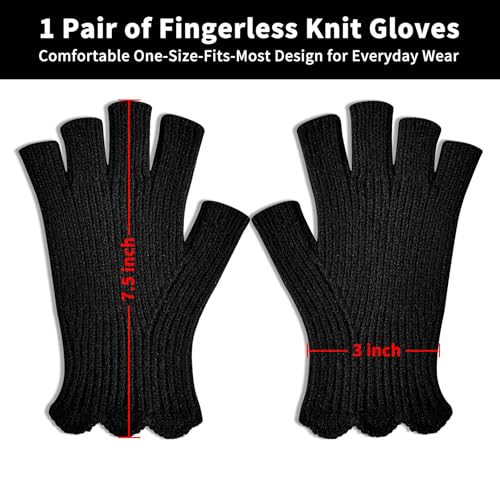 SHALEDOW Luvas femininas pretas sem dedos, luvas finas para mulheres, pesca sem dedos, tela sensível