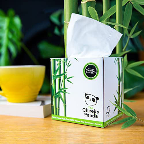 The Cheeky Panda Kosmetiktücher Box (56 Kosmetiktücher) – 3-lagig Taschentücher aus nachhaltigem Bambus hergestellt