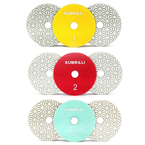 Kit polissage diamant 10,2 cm pour traitement du marbre et granit
