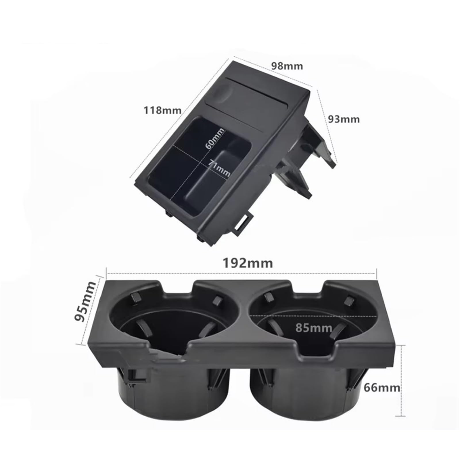 Kompatibel Mit Für 328Ci 2000 Wasserbecherhalterung Getränkeflaschenhalterung OEM：51168217953 51168217957 1 Stück Becherhalter(Black Storage Box)