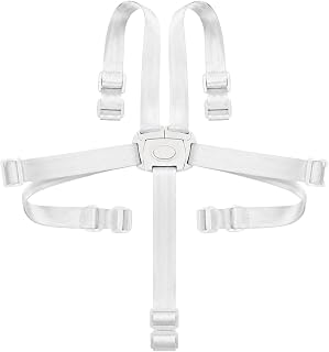 5 Punkt Gurt Sicherheitsgurt für Hochstuhl, Multifunktionaler Rückhaltegurt für Buggy Kindersitz und Kinderwagen, Verstellbares Hochstuhl Zubehör mit robuster Schnalle, Universelle Passform