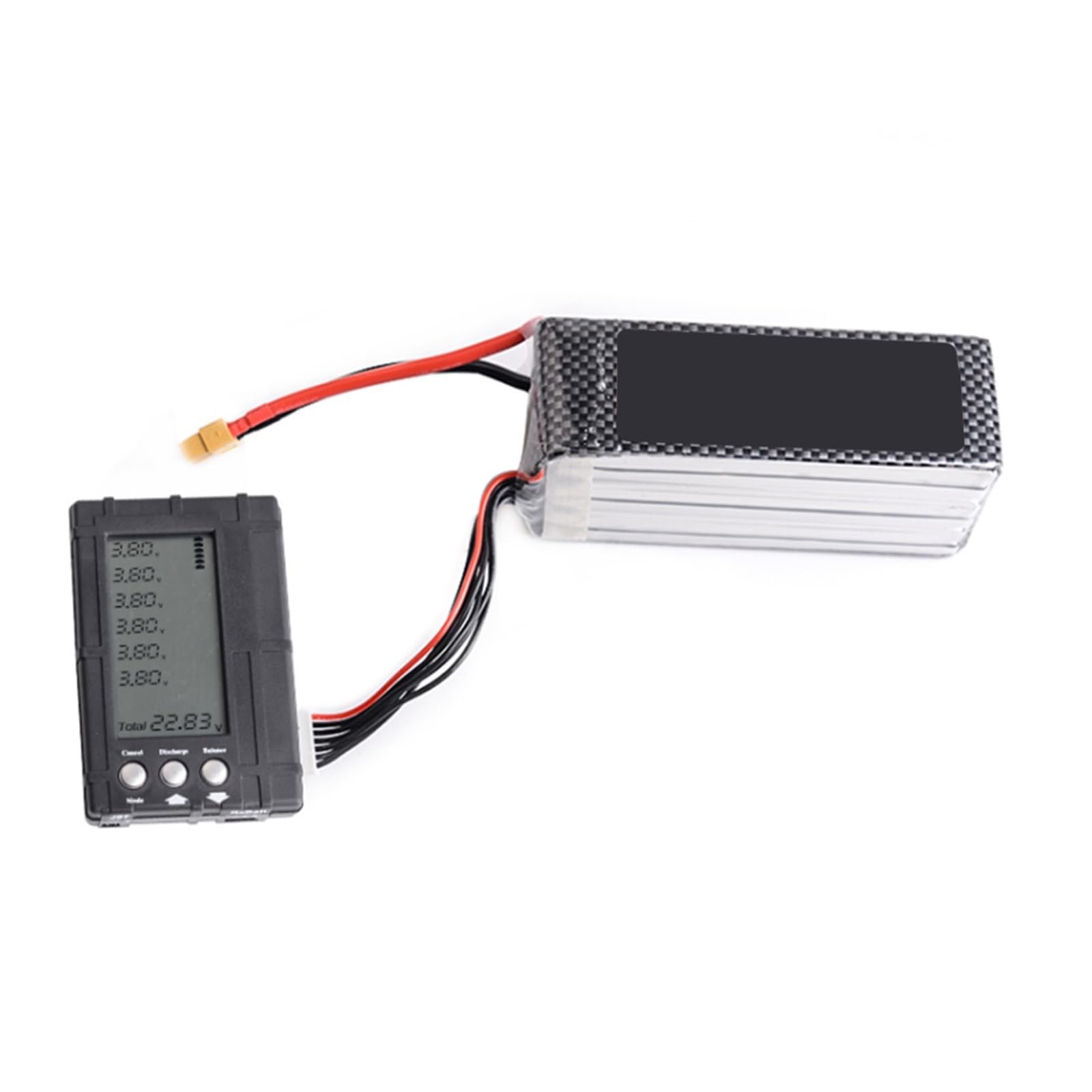 Bateria LCD LiPo/LiFe 2-6s równoważenie wyładowania miernik napięcia Tester ekran LCD rejestr złącze JST do modelu RC