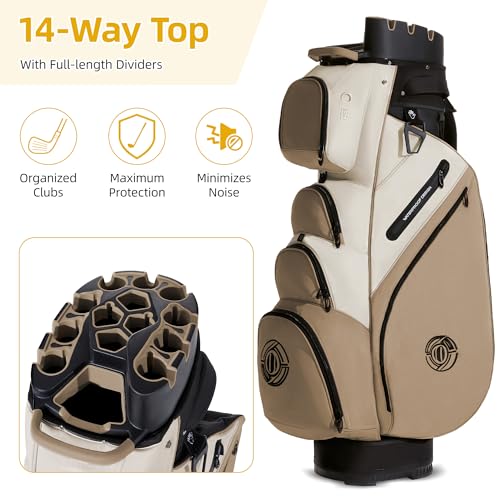 Image of Shopsource 14 Way Golf Cart Bag with Molded Lock Top n Upgrade 900D Oxford