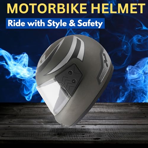 Image of Sage Square Audi Kimi Full Face Helmet | ISI Certified | Clear Visor | Ultra Comfort Inner Padding Extra Comfort & Stylish