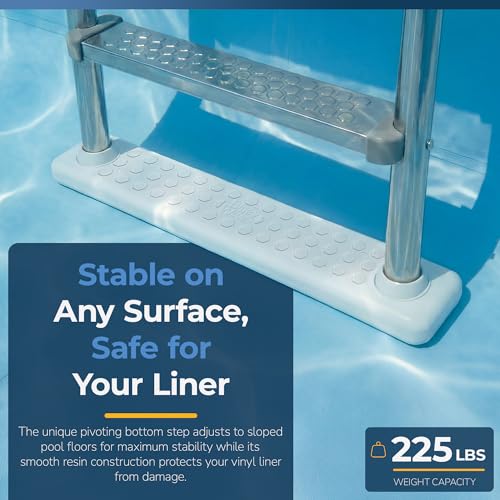 Image of Blue Wave Premium Stainless Steel in-Pool Ladder for Above Ground Pools
