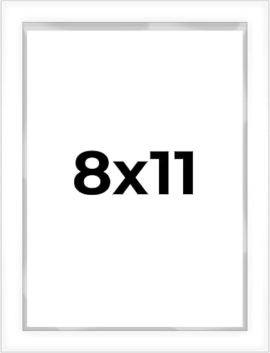 Miniatura 74 de Caja de sombra de 5 x 10 pulgadas, marco contemporáneo blanco – Tamaño interior 5 x 10 x 1 pulgada de profundidad – Este marco blanco está hecho