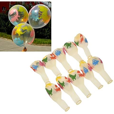 BetterUS 10Pcs Dinosaur Print Latex Balloons Birthday Party Decoration Wedding Party Supply Home Decor Cover