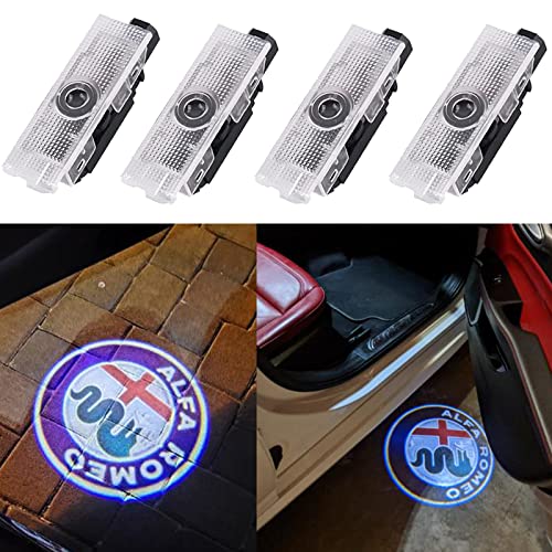 EAL Design 4PCS Alfa-Romeo Car Door Lights Logo Courtesy Projector ...