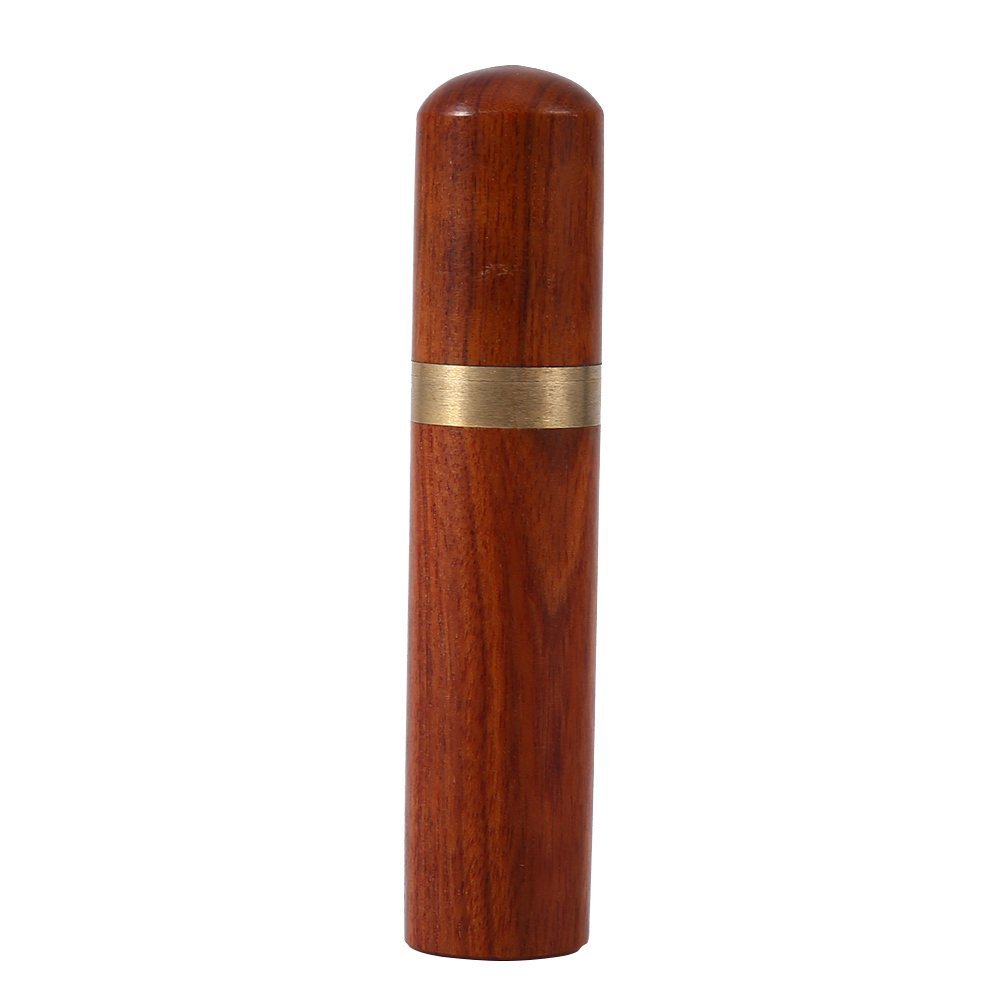 JOIZPAPA Teak Wood Toothpick Holder Cotton Swab Storage Case