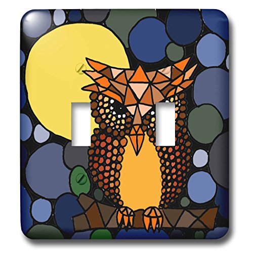 Cache-interrupteur abstrait hibou 3dRose lsp_195211_2 pour cacher les traces de doigts