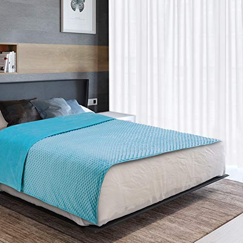 Image of Acdyion Weighted Blankets Removable Duvet Cover for Adults Queen Size (60 inchx80 inch),Heavy Blanket Duvet Cover with Soft and Comfort Minky with 12 Ties,Machine Washable Soft Weighted Blanket Cover (Teal)