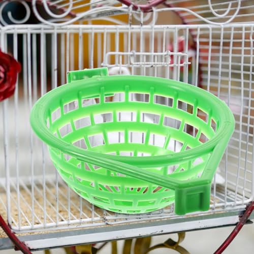 Image of Mipcase 2pcs Bird Nest Basin for Small Birds Green Nesting Holder for Parrots Easy to Install Convenient Bird Supplies