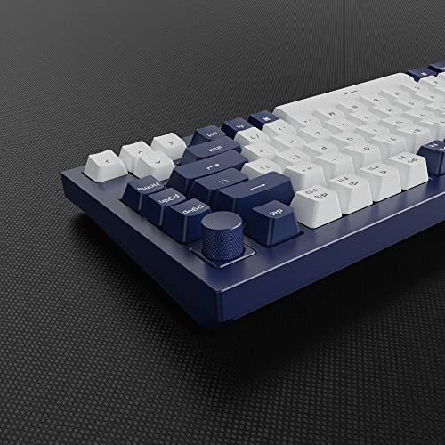 Image of Keychron Q1 QMK Custom Mechanical Keyboard - Version 2 Fully Assembled Knob / Navy Blue - A / Gateron G Pro Blue