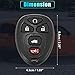 X AUTOHAUX 315MHz KOBGT04A Keyless Entry Remote Car Key Fob for Chevy Malibu 2004-2012 for Pontiac G6 05-10 G5 07-09 Grand Prix 05-08 for Buick Lacrosse 05-09 22733524 5 Buttons