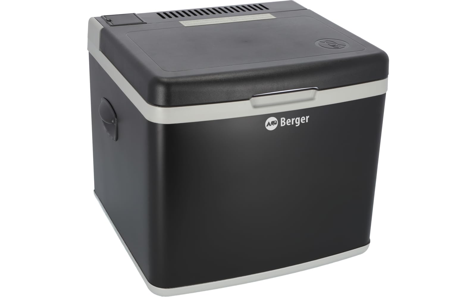 BERGER Kompressor Kühlbox 42 Liter mit 230V & 12V | Hybrid Kühlbox Auto elektrisch | Perfekt für Camping, Picknick & Outdoor | Effiziente Kühlung für unterwegs | Schwarz-Grau