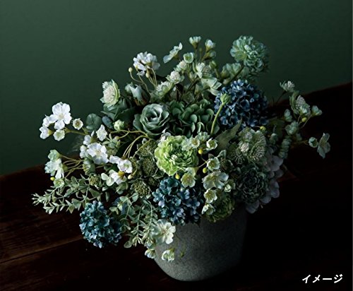 Amazon｜ASCA 造花 ホワイトグリーン 全長38cm ローズ A-33229-052