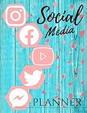  Social Media Planner: 2022 Bleu Social Media Planner, Organizer Notebook, Agenda( 6 x 9 ) inches, 120 Pages.