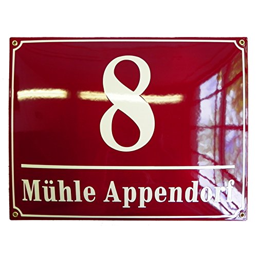 Plaque numéro de rue émaillée 30x40 cm pour sublimer votre entrée de maison