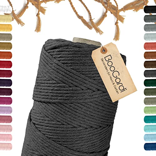 Hilo de macramé · marrón oscuro 3 mm x 200 m · 3 mm o 5 mm · muchos colores · Cordón de algodón · Hilo de algodón · Cordón para manualidades · Cinta de cordón Cover