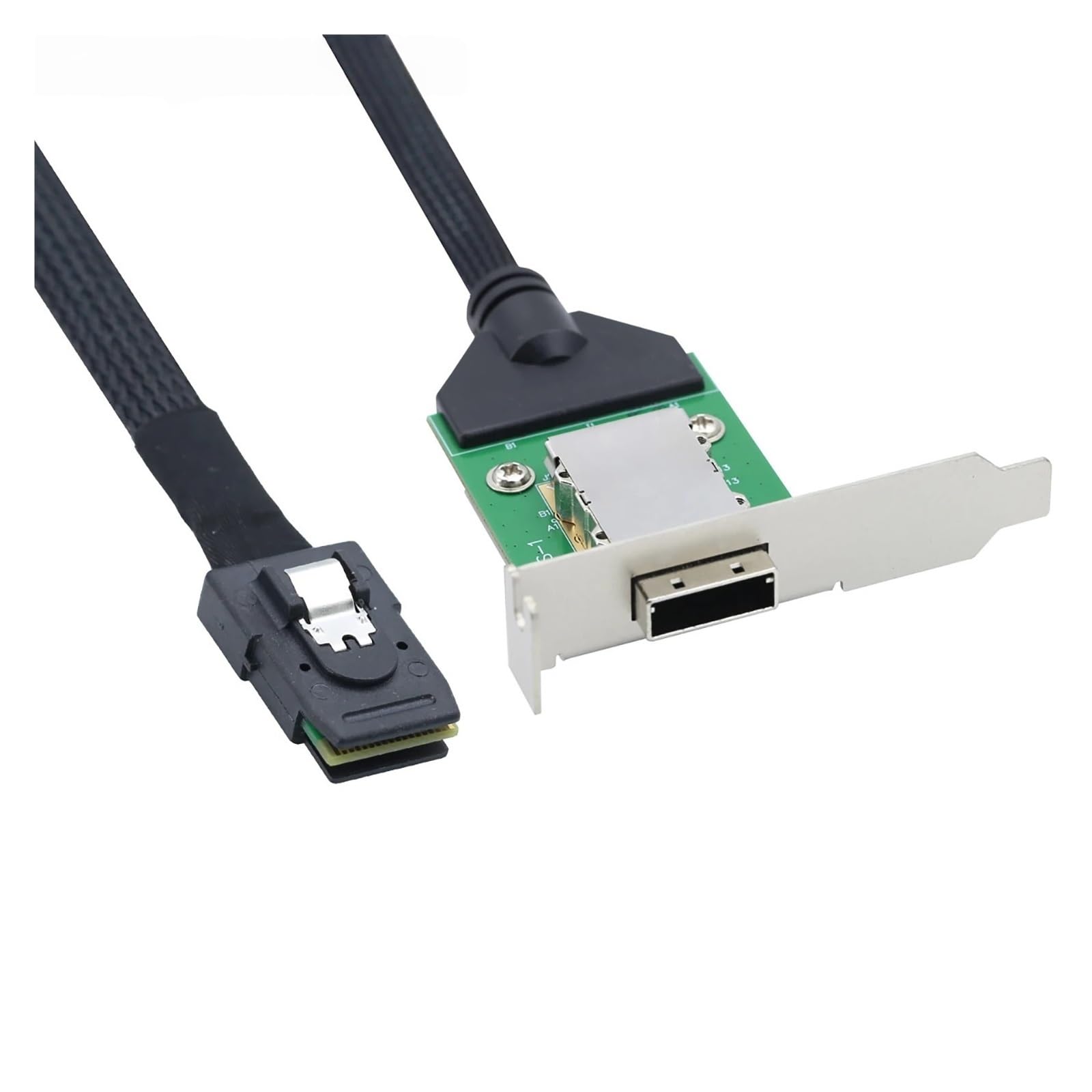 Câble adaptateur interne HD MI NI S*A*S SFF-8087 Host vers S*A*S HD SFF-8088 femelle avec support bas vers disque dur 1 m