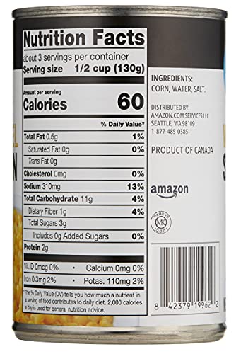 Amazon Brand - Happy Belly Whole Kernel Corn, 15.25 Ounce (Pack Of 1) #TOP1