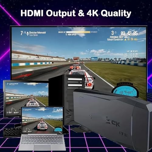 Image of 2026 4K HD TV Gaming Console, Plug & Play HDMI Video Game System with Dual Wireless Controllers, Built-in Games Retro Style, Family & Kids Home Entertainment (NEW 2026 Edition)