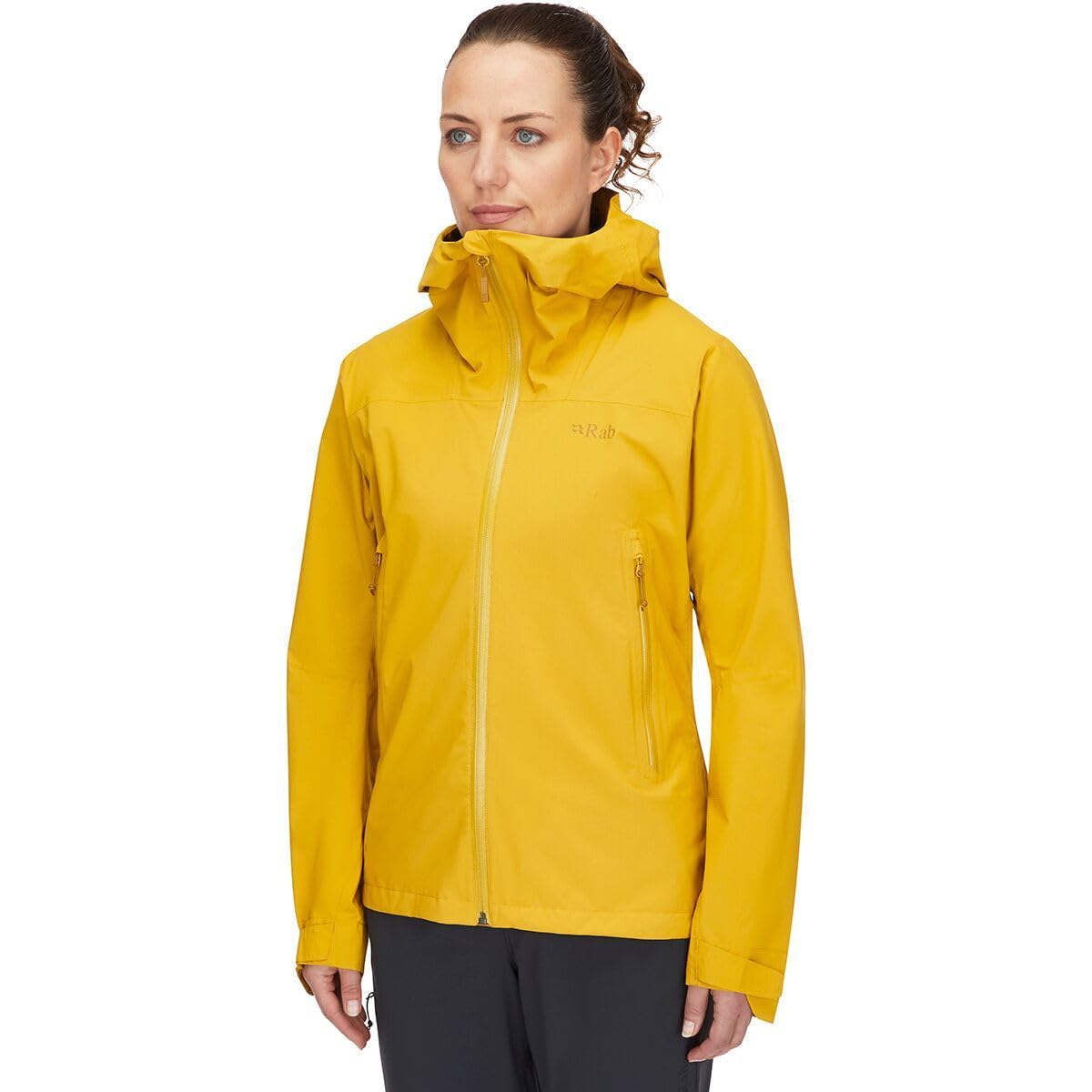 Rab Women's Sahara Downpour Light Jacket Lightweight Waterproof Hooded Coat For Hiking & Trekking - Small