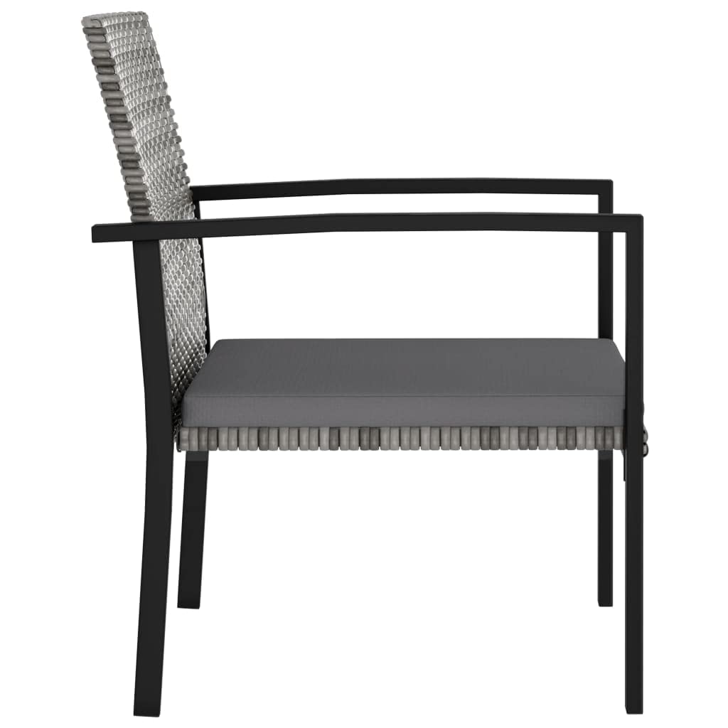 vidaXL Ensemble de Salle à Manger de Jardin 7 pcs Mobilier à Dîner Table et Chaises de Patio Salon de Jardin Extérieur Terrasse Gris Résine Tressée
