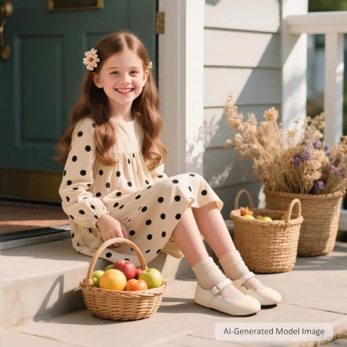 Image of Felix & Flora Toddler Flower Girl Dress Shoes - Baby Girl Ballet Mary Jane Flats for Party School Wedding
