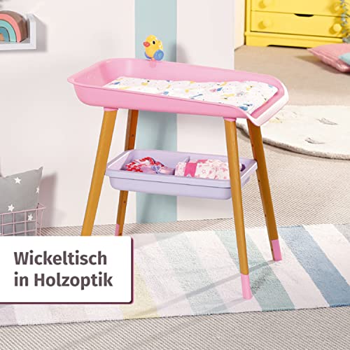 BABY born Wickeltisch für Puppen mit abnehmbaren Tuchhalter, 829998 Zapf Creation
