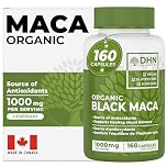 Value Size | Organic Black Maca Root Powder Capsules | Energy, Performance & Mood Support | Antioxidant & Nutrient Rich | Canadian Made, Quality Assured | Maca for Men & Women