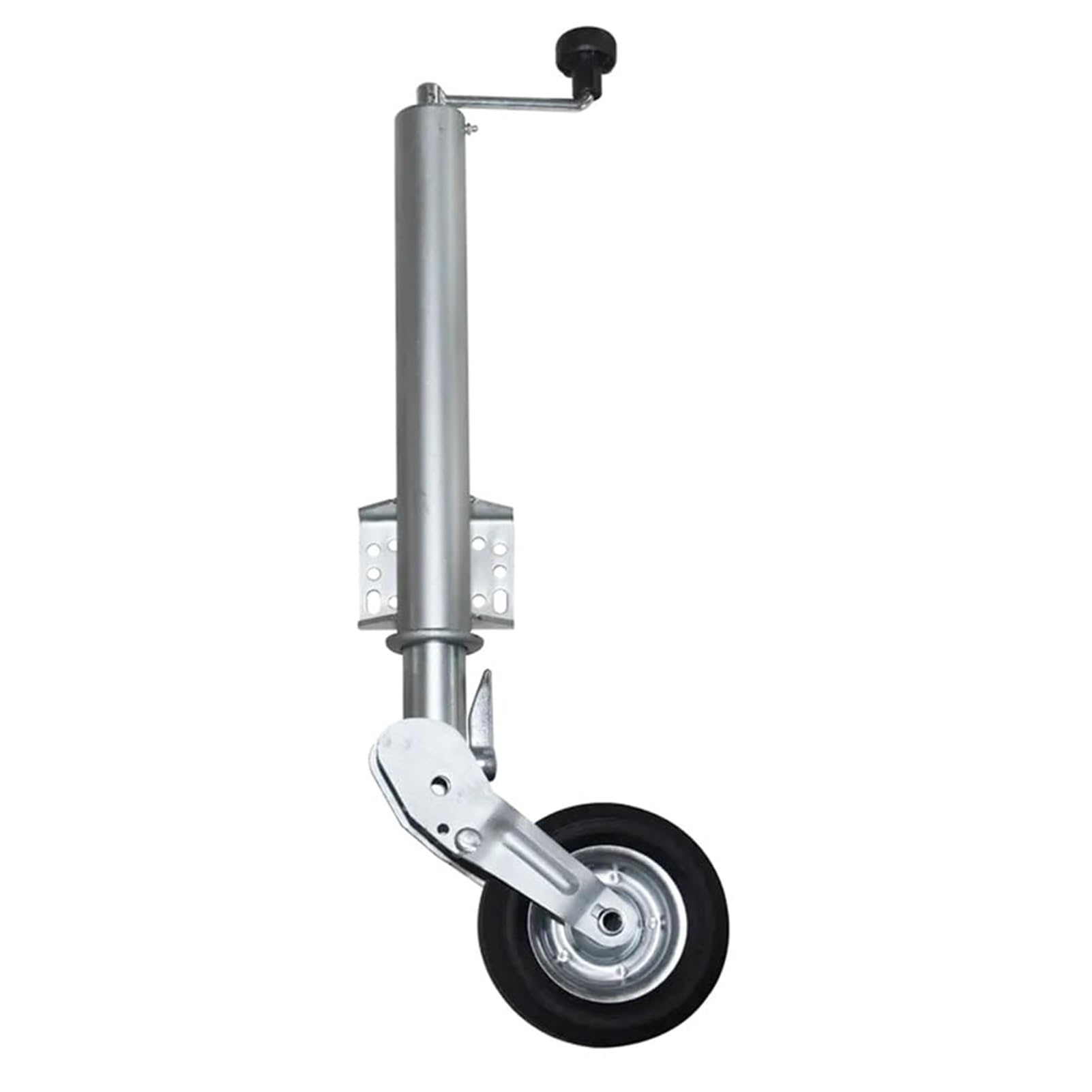 QICBYING Trailer Jockey Wheel 500 Kg, Automatic Support Wheel, Heavy Load Trailer Jockey Wheel, Retractable, Multi-hole Welded Mounting Flange, Universal For All Types of Trailers