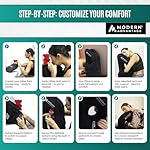 Modern Advantage Inflatable Travel Pillow for Airplanes with Adjustable Extra Bottom, Support Head & Chin to Avoid Neck & Shoulder Pain, for Travelling, Office Napping with Eye Mask & Earplug - Image 2