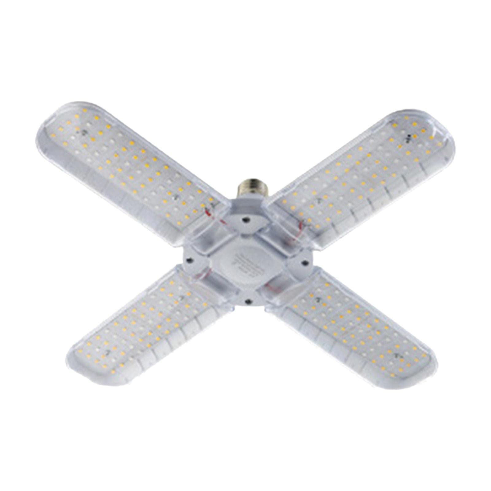 Lámpara de Cultivo LED Plegable con Base E27 - Lámpara de Cultivo para Plantas de Interior Y Jardín, 48W 4 Hojas 398mm, Individual