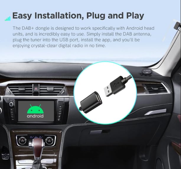 XTRONS Odbiornik USB DAB/DAB+ do radia samochodowego z systemem Android
