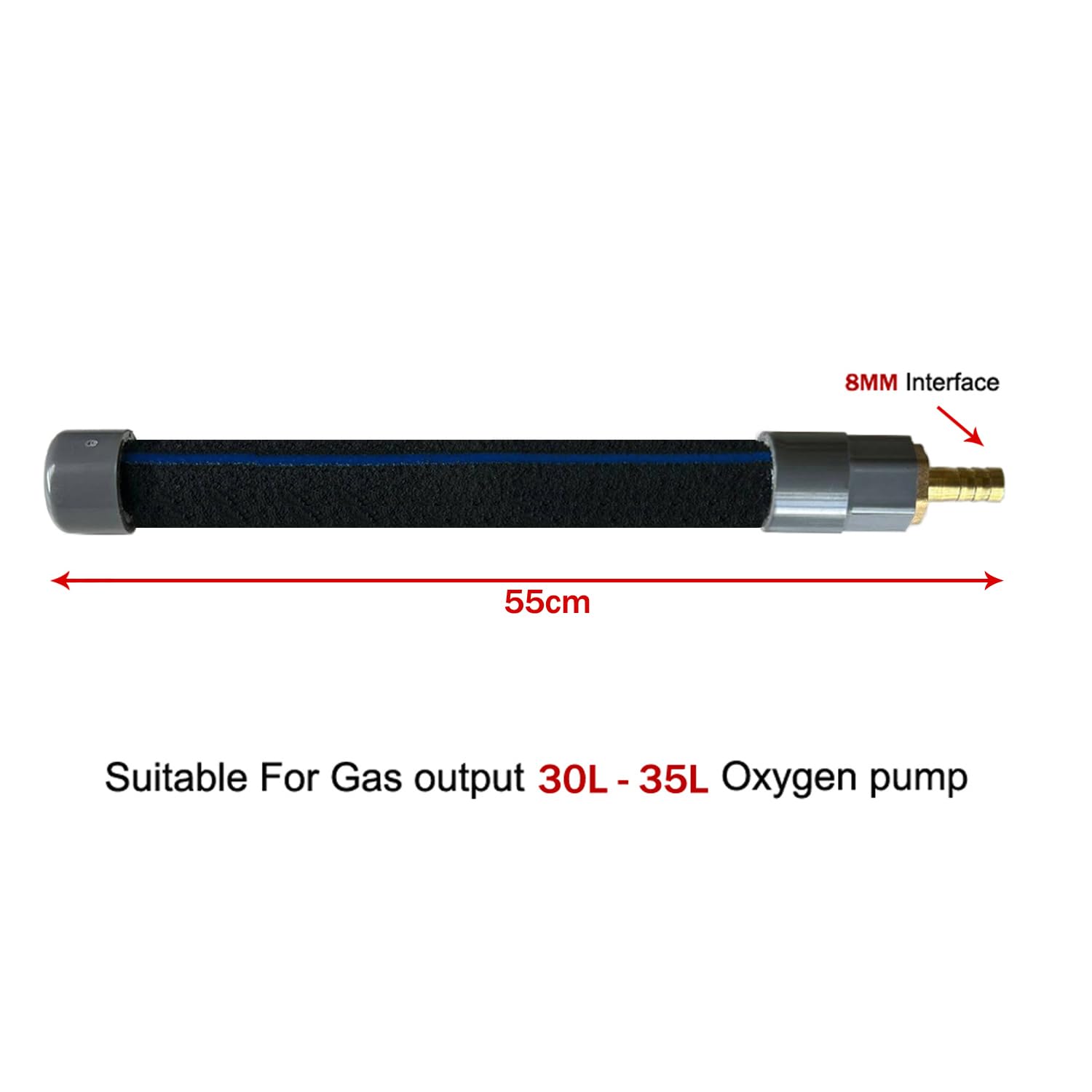 Koi-Teich Sauerstoffdiffusor, Belüftungssystem, Nano-Bubble-Bar selbstversinkend Belüftungssäule, Geräuscharm & Verstopfungssicher – Ideal Hochleistungs-Sauerstoffstab für Aquarium (55cm)