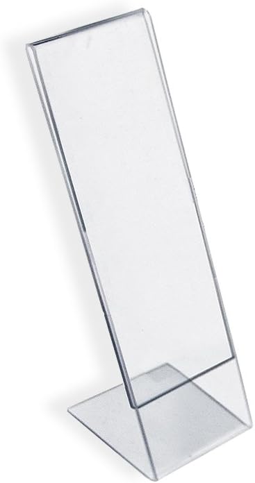 White Acrylic Vertical Tabletop Sign Holder Frame