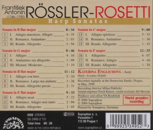 Rvssler-Rosetti: Sonate Per Arpa