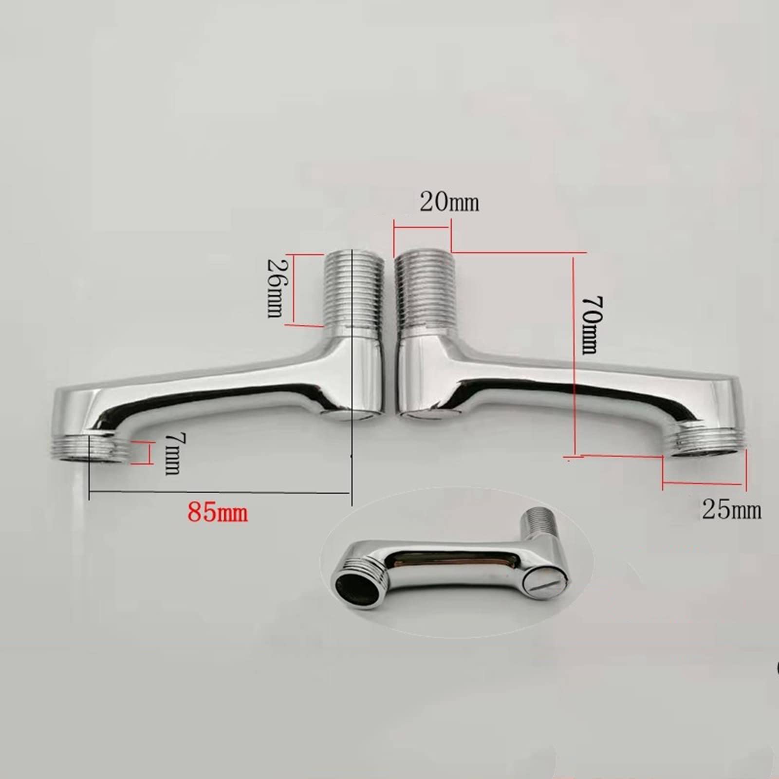 Dornbracht adapter voor douchekraan aansluiting M20 x 1/2 chroom 12202979-00
