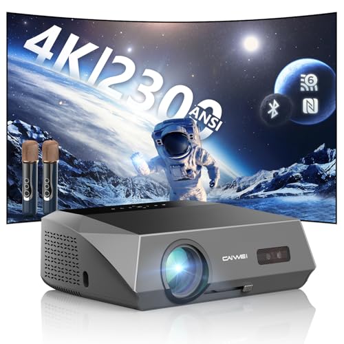 Image of Smart 4K Projector Movie Gaming Karaoke TV, 2300 ANSI High Brightness Ultra HD Proyector Indoor Daylight, NFC, Auto Focus, WiFi 6, Bluetooth, DSP Audio, HDMI, Outdoor Home Theater/Bright Room, 2025