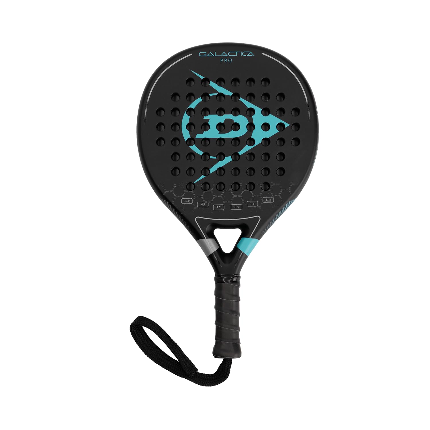 Dunlop Galactica Pro Mini-Schläger (18 cm) – Sammler-Accessoire, Petrol Green, Silver Foil, Black