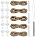 NOVINO RV Blinds Repair Kit for Camper Window, Pleated RV Shade Repair Kit, Camper Blinds String Maintain for Day Night Pleated Window Shade-Tan
