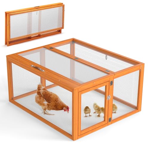 COZIWOW Chicken Coop Pen Portable Wooden Rabbit Hutch - Folding
