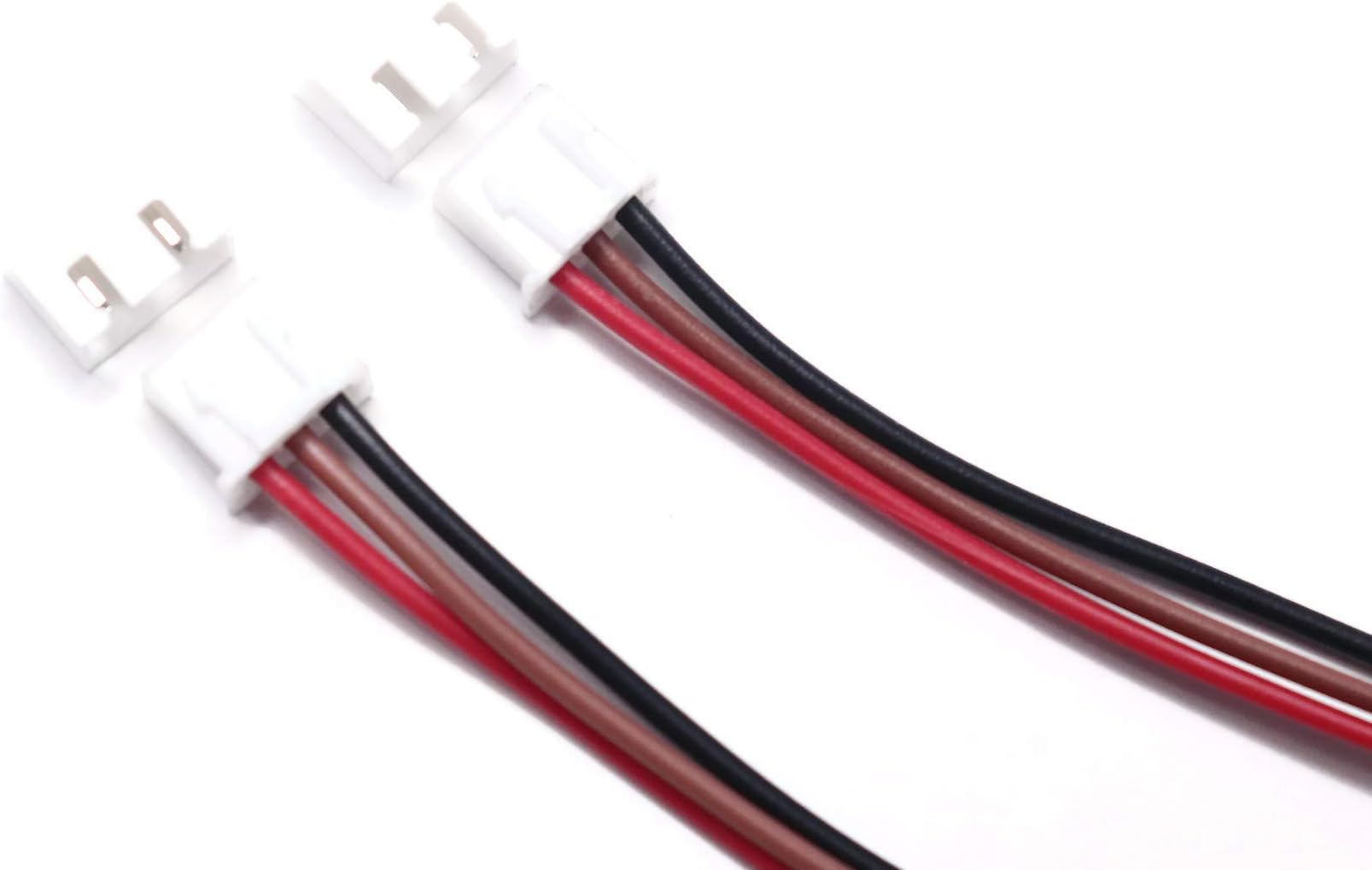 Electronic Spices 3 pin Male and Female Cable Micro Male and Female Connector Plug with Silicone 10INCH Wire - PAIR OF 5