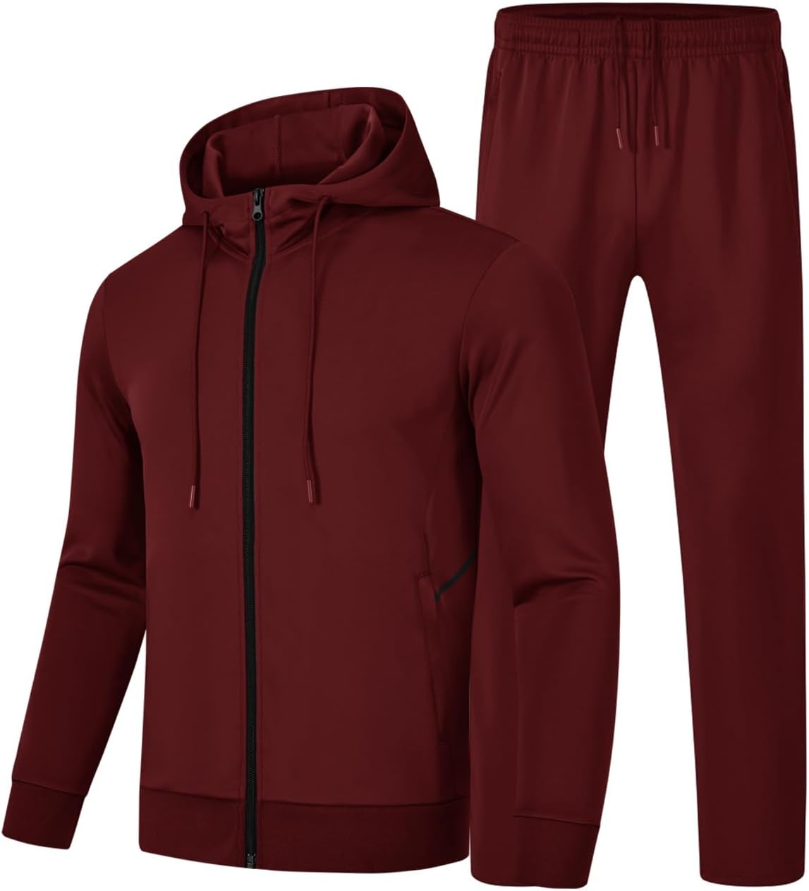 BASUDAM Men’s Tracksuits Sweatsuits Set Hooded Sweat Track Suits for Men 2 Piece Warm Up Full Zip Athletic Sports Activewear