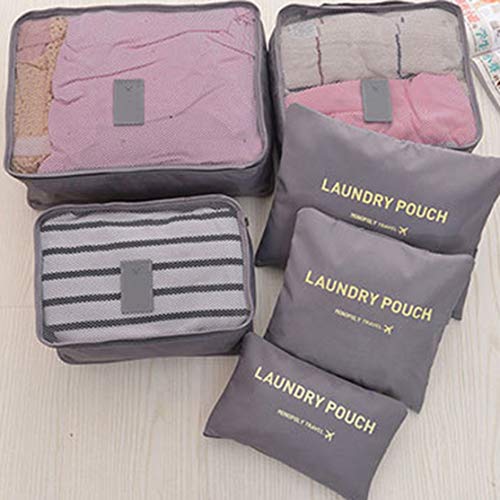 Preisvergleich Produktbild Candybarbar 6 STÜCKE Reise Aufbewahrungstasche Set Für Kleidung Ordentlich Organizer Kleiderschrank Koffer Tasche Reiseveranstalter Tasche Fall Verpackung Cube Tasche